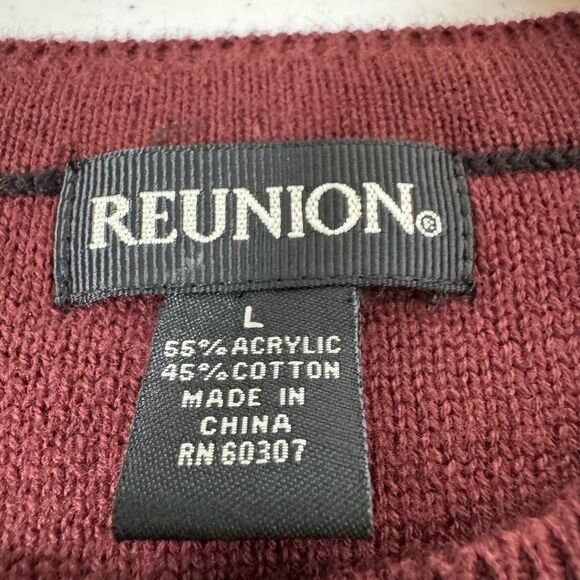 Reunion Knit Sweater Skater Style Size Large Round Neck Acrylic Blend - Picture 5 of 9
